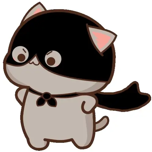 An illustration of a cat wearing a superhero mask and cape is standing on its hind legs. The cat looks up and to the side with an alert facial expression.
