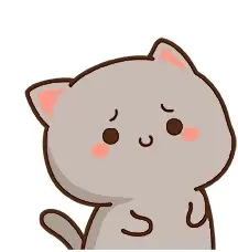 This adorable GIF features a cute cat with a shy, sweet expression. Its big eyes and rosy cheeks add to its charm, making it perfect for conveying shyness or affection.