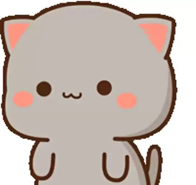 Goma the cat sends love! The adorable gray cat winks and holds up a heart, showing affection.